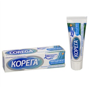 Корега® Экстра сильный мятный вкус крем для фиксации зубных протезов, 40 г